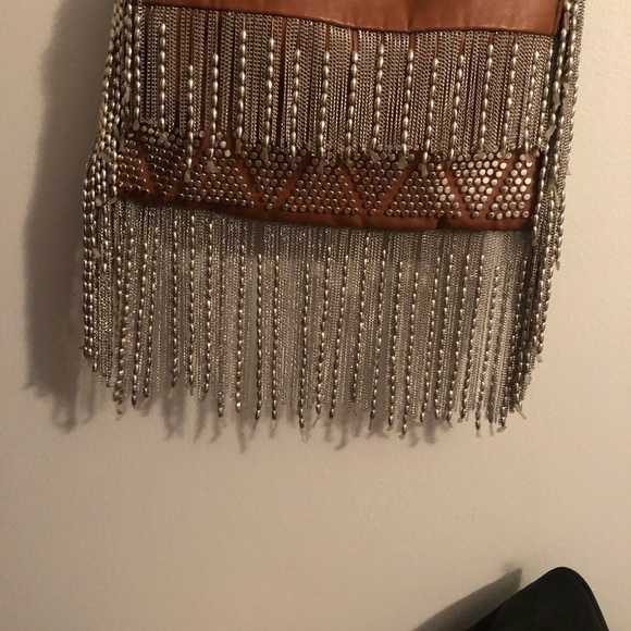 Leather purse with beading - Picture 2 of 7